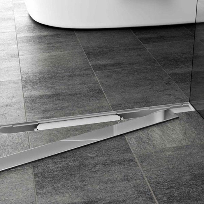 Душевой лоток D50 950 мм, боковой слив, пластиковый, решетка из нержавеющей стали, Klasik Azario - AZ-CH 950/50 K