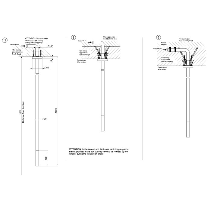 Излив потолочный, с удаленным управлением (не входит в комплект), Gessi 316, black xl арт. 54099#299