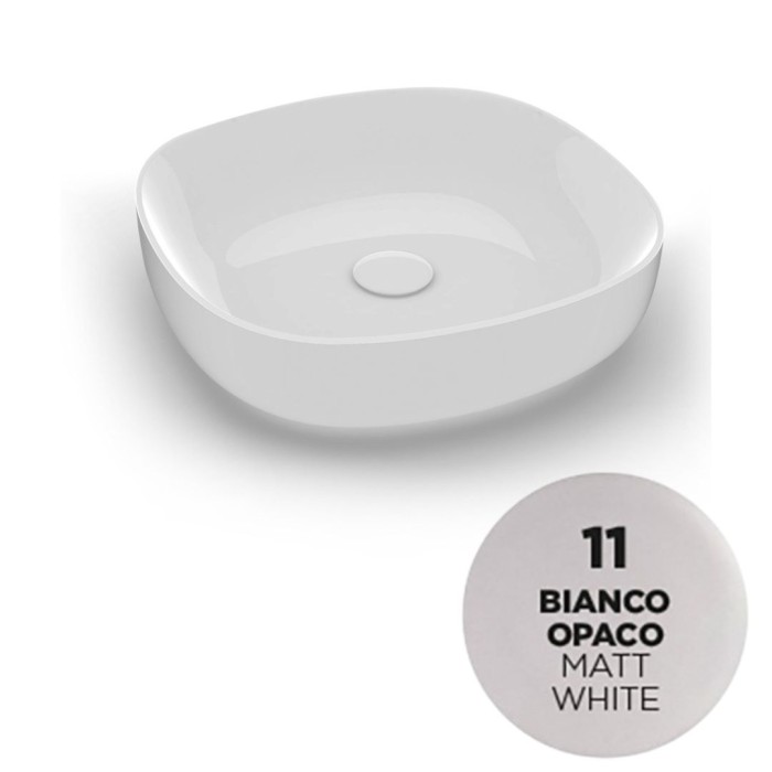 Накладная раковина, 45х45хh14 см, Olympia ceramica Metamorfosi, белый матовый арт. MET42O4011