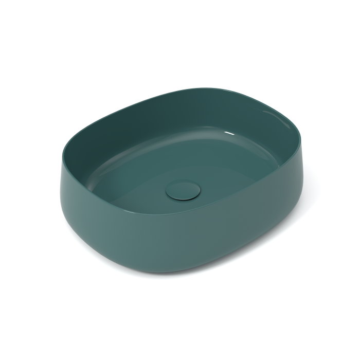 Накладная раковина, 52x42xh13 см, Olympia ceramica Paddle, зеленый глянцевый арт. PAD4B50031