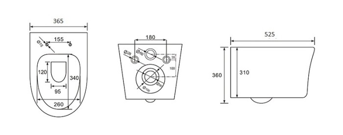 Унитаз подвесной, безободковый, с механизмом плавного закрывания Aquatek Ника арт. AQ2009-00