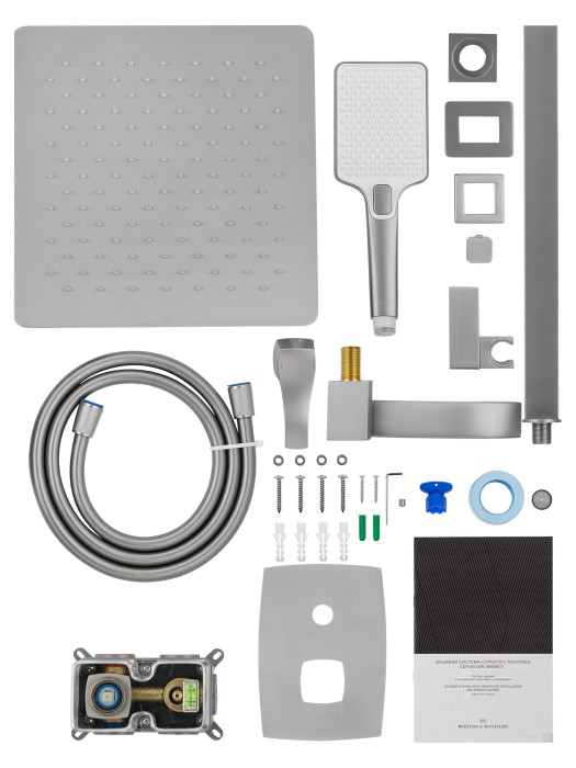 Душевая система встраиваемая, Wonzon & Woghand Flex, WW-88939072-BN цвет: никель