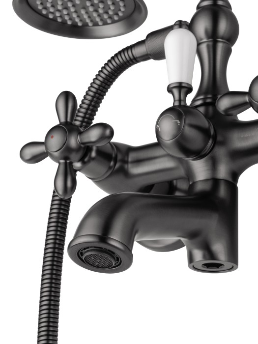 Смеситель для ванны с душем, Wonzon & Woghand Retro, WW-88639020-BGM цвет: графит