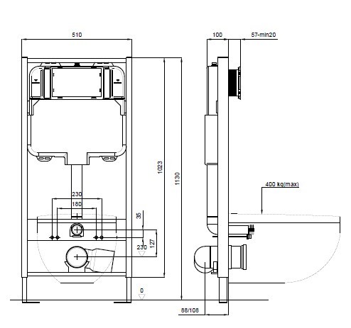 Инсталяция для унитаза Aquatek Standart 51 Aquatek арт. INS-0000001
