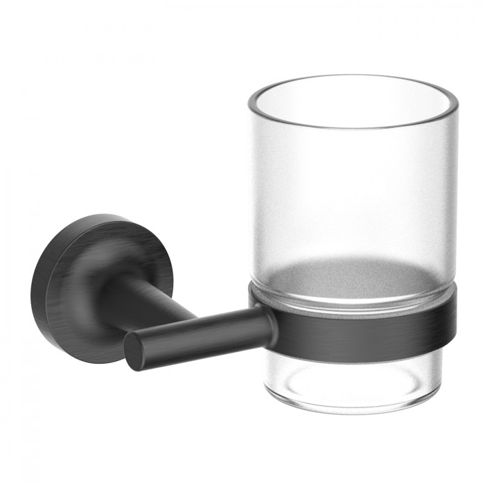 Стакан для зубных щеток с держателем, Wonzon &amp; Woghand Simple, WW-6521-BGM цвет: графит