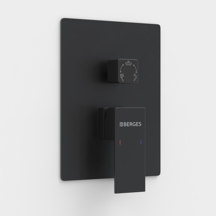 Душевой комплект BERGES Nardis, черный арт. 071006