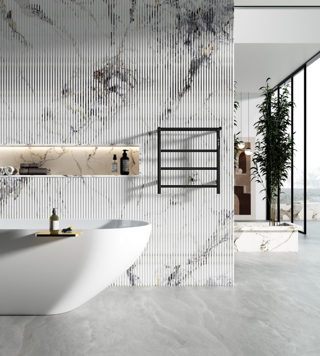 Полотенцесушитель электрический с полкой, Wonzon & Woghand Bonn, WW-AL402-MB цвет: черный