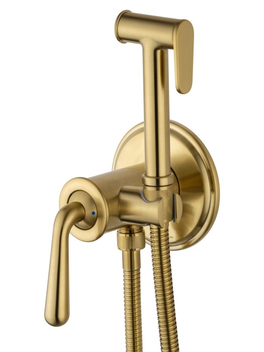 Смеситель с гигиеническим душем встраиваемый, Wonzon & Woghand Steam, WW-88829008-BG цвет: золото