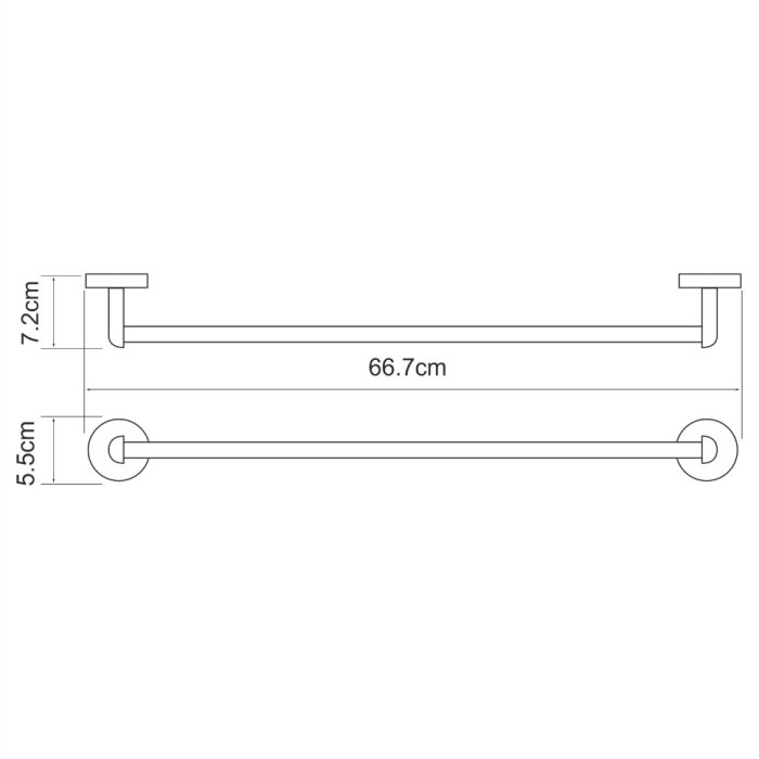 Держатель полотенец одинарный WasserKRAFT Rhein K-6200 арт. K-6230