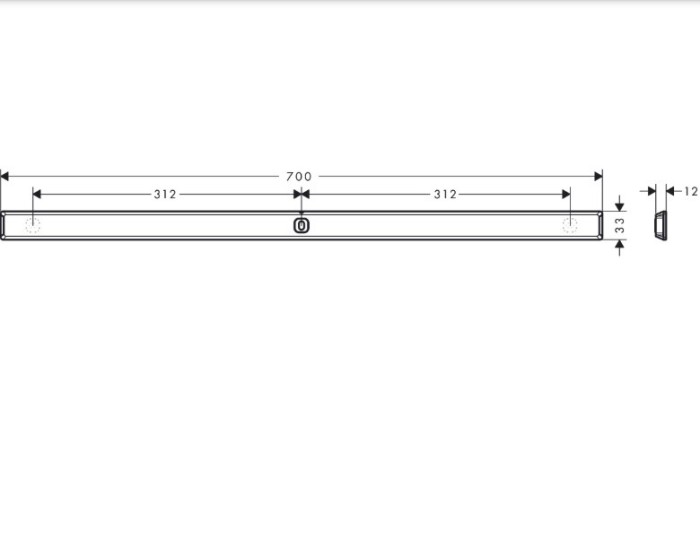 Штанга Planet Edition 700 мм WallStoris Hansgrohe, песок арт. 28911210