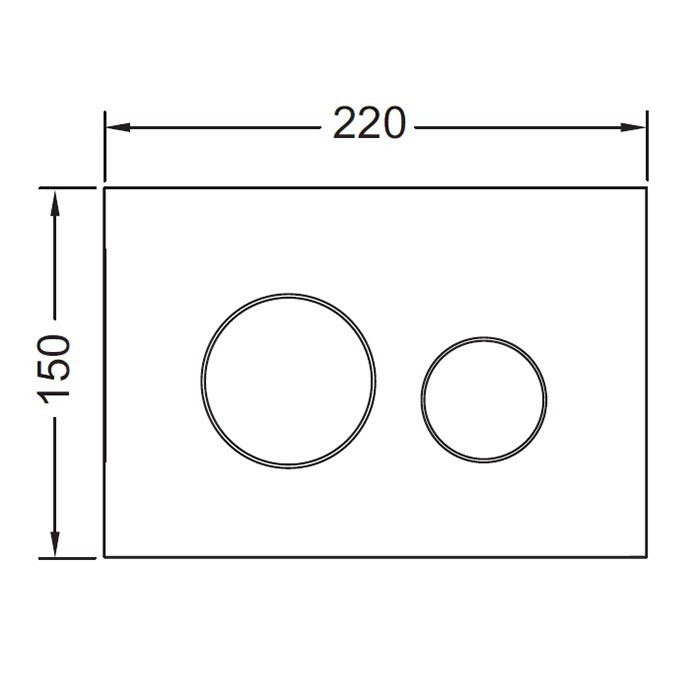 Клавиша смыва унитаза для системы двойного смыва, цвет: латунь металлик, loop TECE арт. 9240936