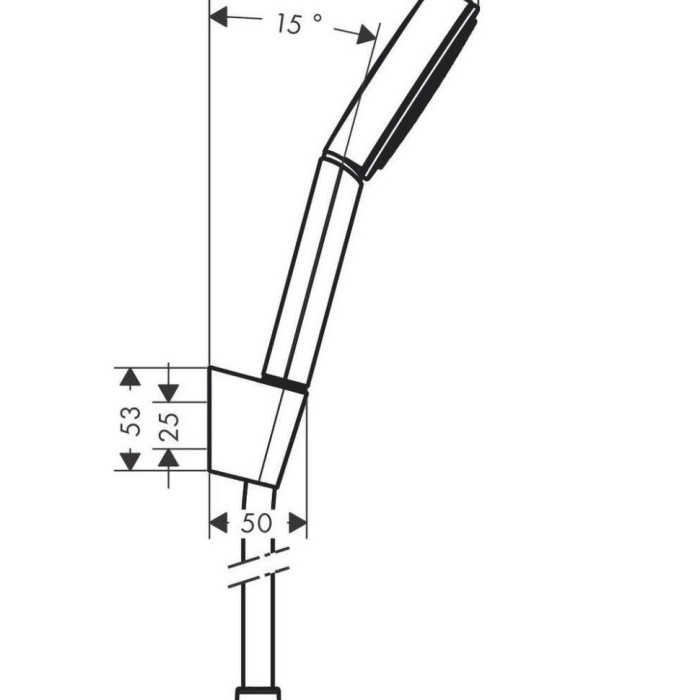 Душевой набор 105 с держателем и шлангом 125см Pulsify S Hansgrohe, черный арт. 24301670