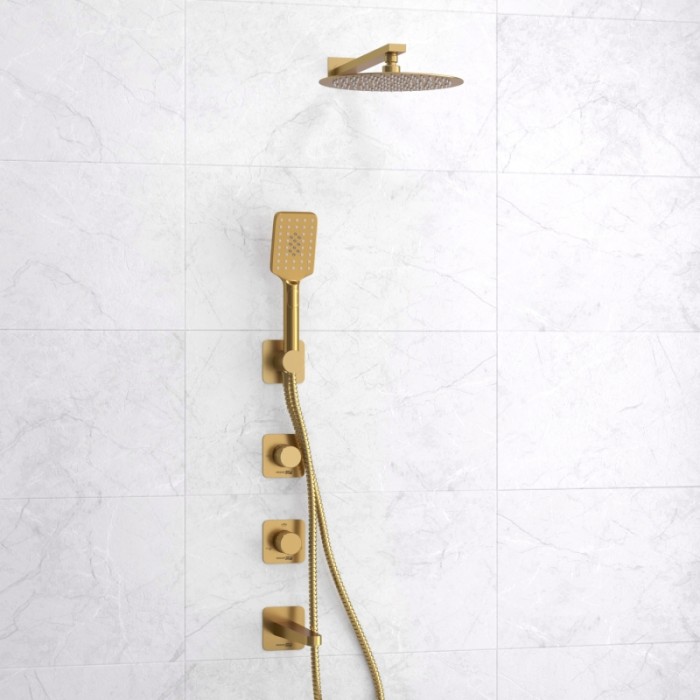 Встраиваемый комплект для ванны с верхней душевой насадкой, лейкой Schunter 8200 WasserKRAFT арт. A8251.307.308.180.259.285.194.201