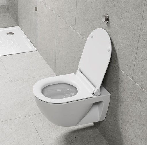 Подвесной унитаз 35х54,5 см, безободковый, без сиденья, тихий смыв, GSI Pura арт. 880711