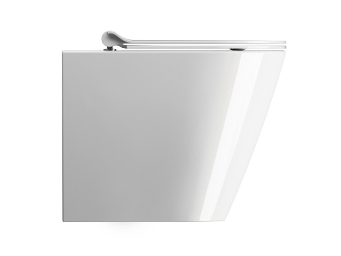 Унитаз приставной 36х55 см, для крепежа FISSVBT, безободковый, без сиденья, тихий смыв, GSI Kube-x арт. 941011