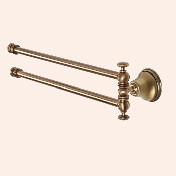 Полотенцедержатель двойной 58см, подвесной, Harmony бронза, Tiffany World - TWHA013br