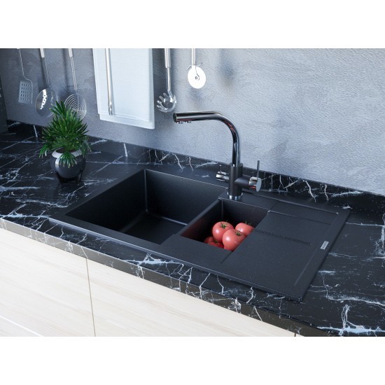 Мойка для кухни гранит 775х495 Paulmark FLUGEN 60/1,5, серый - PM237850-GR