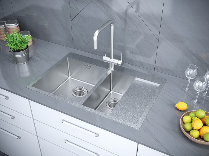 Мойка для кухни нержавеющая 780х510мм Paulmark UNION, брашированная нерж. сталь, левая - PM537851-BSL