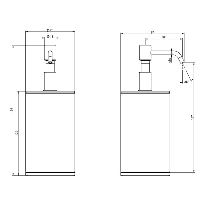 Дозатор для жидкого мыла, настольный, черный, Gessi Tondo, copper pvd арт. 66438#030