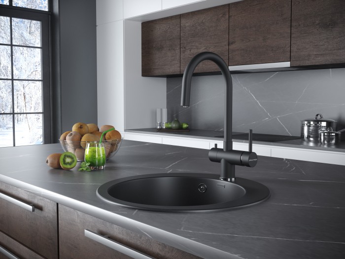 Смеситель для кухни  Paulmark HELLER, антрацит - He213218-401