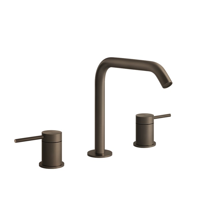 Смеситель для раковины, на 3 отв., излив: 15.6см, h: 20.1см, Gessi 316, brushed copper pvd арт. 54012#708