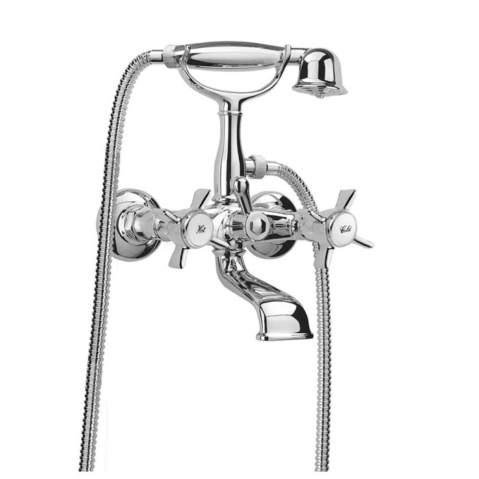 Внешний смеситель для ванны, с душевой лейкой, Giulini Kensington, хром арт. 3700