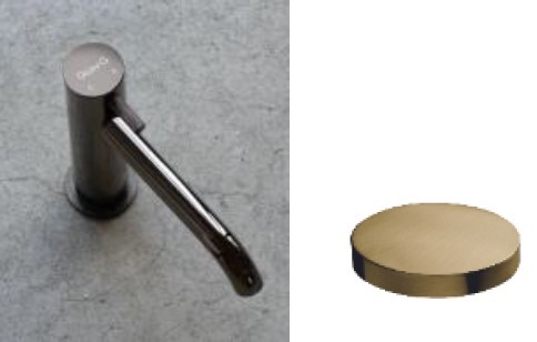 Смеситель для раковины однорычажный, без донного клапан, Giulini My future deluxe, золото матовое арт. 5905/SCDOSP