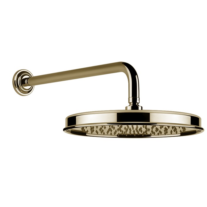 Верхний душ d328 мм., с настенным держателем 389 мм., Gessi Venti20, brass pvd арт. 65149#710