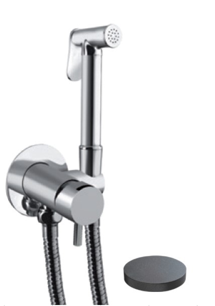 Внешняя часть гигиенического душа со смесителем, Giulini My future, графит арт. SH23/MFEPGF