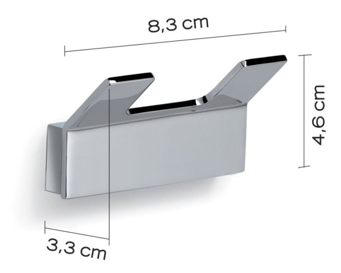 Крючок двойной Gedy, 2226(13) цвет: хром