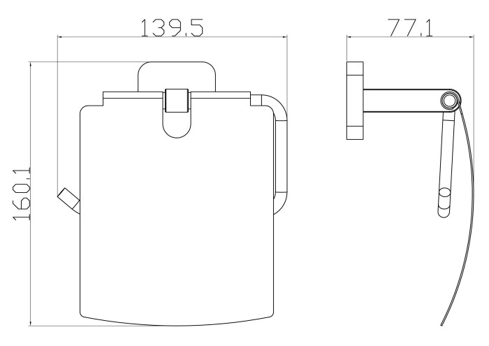 Держатель для туалетной бумаги с крышкой, Wonzon & Woghand Still, WW-6626 цвет: хром