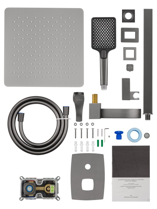 Душевая система встраиваемая, Wonzon & Woghand Flex, WW-88939072-BGM цвет: графит