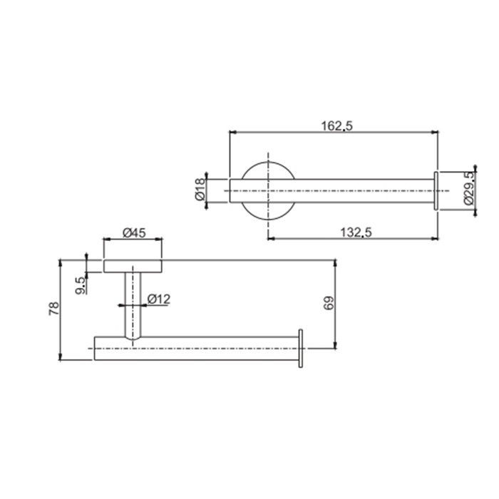 Fima Carlo Frattini Держатель для туалетной бумаги, подвесной, Spillo Steel, F6095/1INOX цвет: сталь