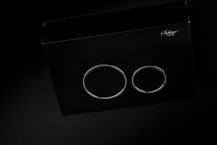 Кнопка для инсталляции, пластик black chromo, круглая, Boheme Neoart - 662