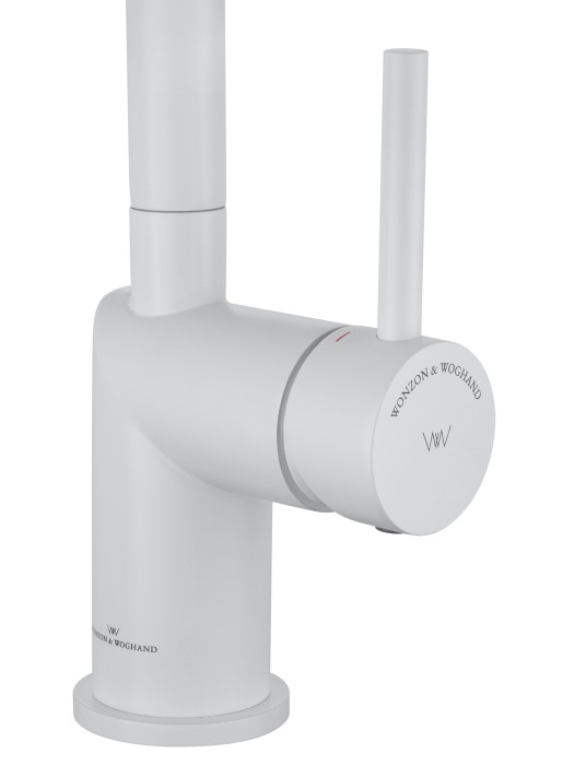 Смеситель для кухни с выдвижным изливом, Wonzon & Woghand, WW-6018-MW цвет: белый