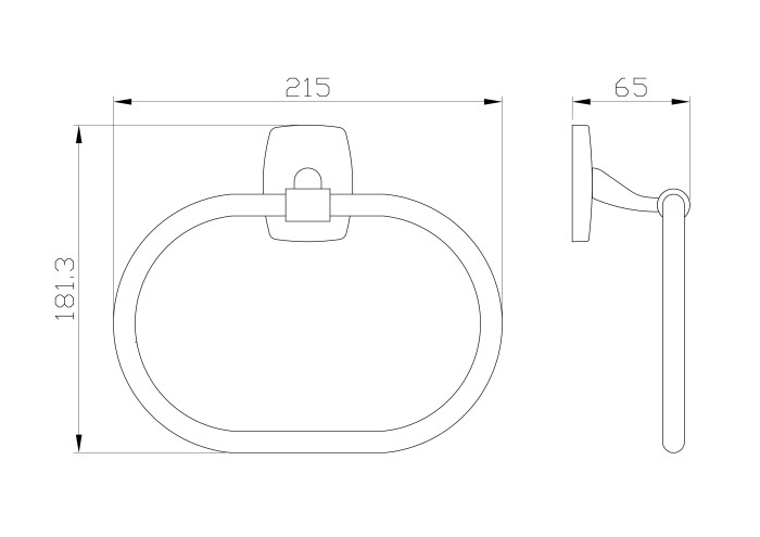 Кольцо для полотенец, Wonzon & Woghand Porto, WW-1003 цвет: хром