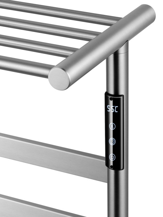 Полотенцесушитель электрический с полкой, Wonzon & Woghand Essen, WW-A402-BR цвет: никель