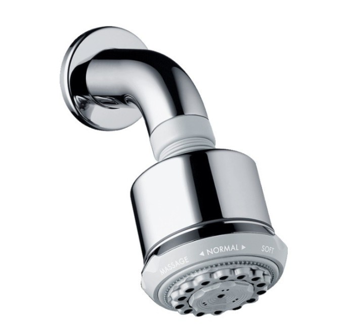 Верхний душ с настенным кронштейном Clubmaster Hansgrohe, хром арт. 26606000