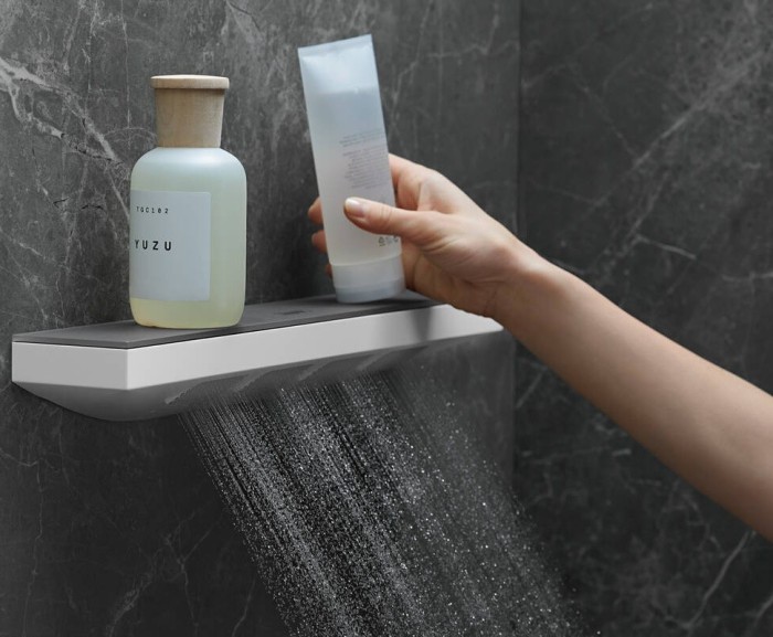 Боковой душ 500 с полкой Rainfinity Hansgrohe, белый арт. 26243700