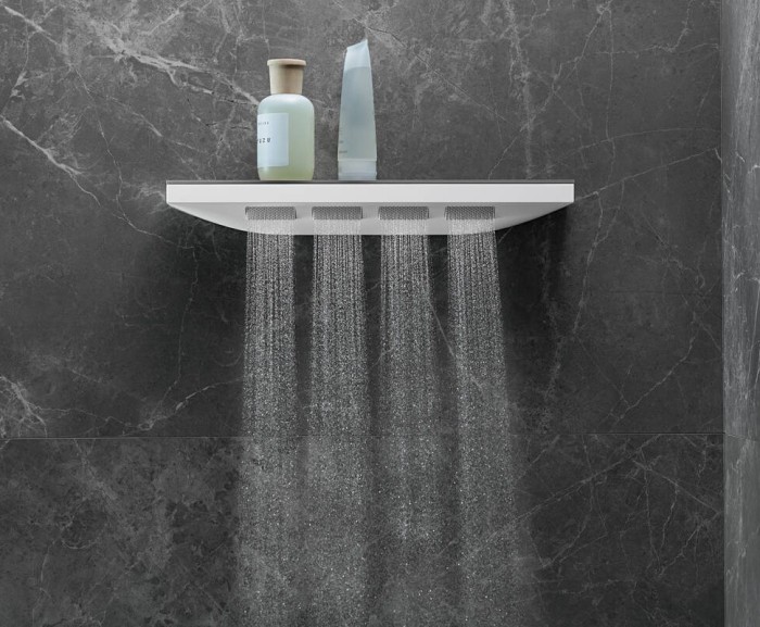 Боковой душ 500 с полкой Rainfinity Hansgrohe, белый арт. 26243700