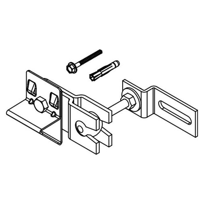 Крепление одинарное поворотное, комплект 2 шт, TECE арт. 9018011