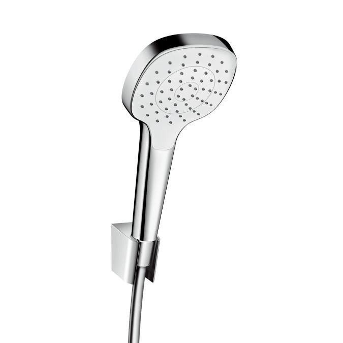 Душевой набор 110 с держателем и шлангом 125см Croma Select E Hansgrohe, белый, хром арт. 26424400