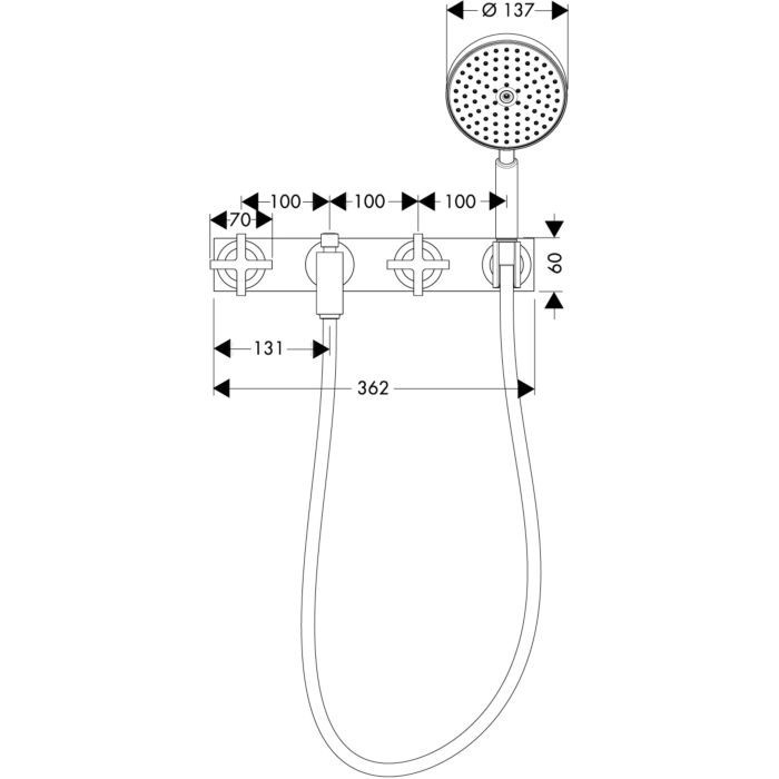 Смеситель для ванны Citterio Axor, полированное красное золото арт. 39441300