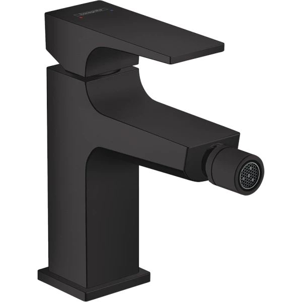 Смеситель для биде со сливным клапаном Push-Open, Hansgrohe Metropol, черный арт. 32520670