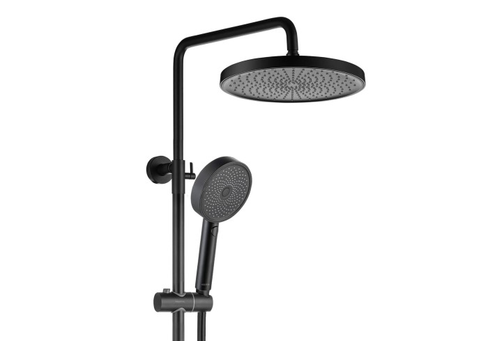 Термостатическая душевая система 3jet 260мм, Aquatek Вега, черный арт. AQ2043MB