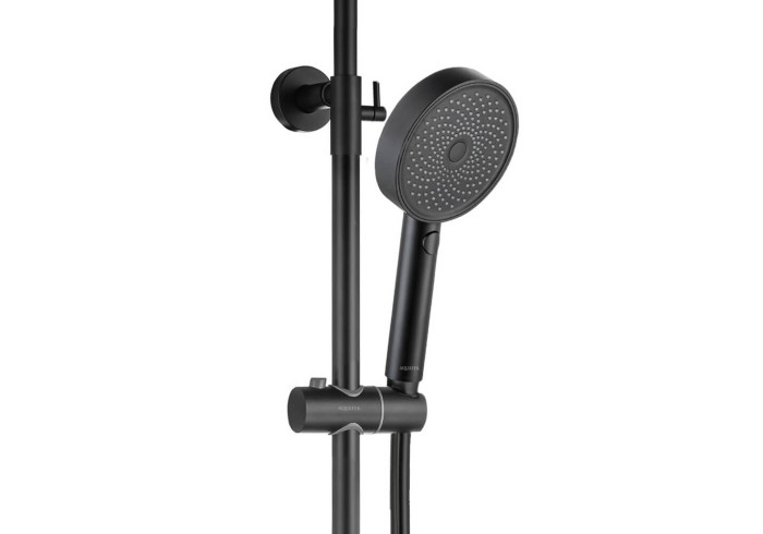 Термостатическая душевая система 3jet 260мм, Aquatek Вега, черный арт. AQ2043MB