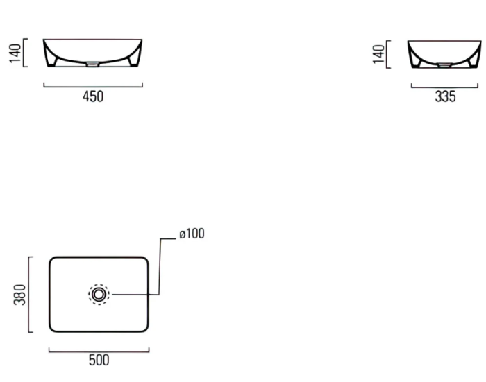 Раковина накладная GSI Nubes 50х38х14 см, цвет белый арт. 903711