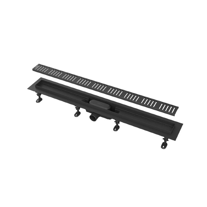 Душевой лоток smart с перфорированной решеткой 75 см, Kerama Marazzi, черный - APZ10BLACK-750KM