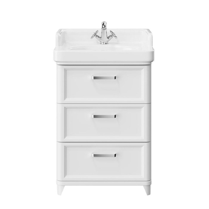 Тумба напольная с 3 ящиками 60см, Pompei Kerama Marazzi, белый - PO.N.60.3\WHT