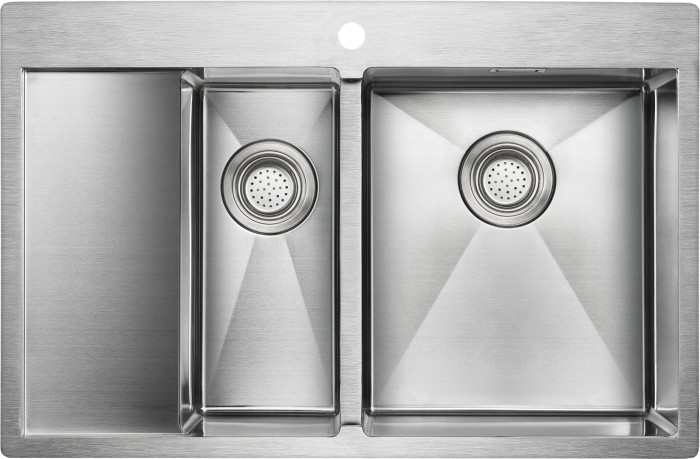 Мойка для кухни нержавеющая 780х510мм Paulmark UNION, брашированная нерж. сталь, правая - PM537851-BSR